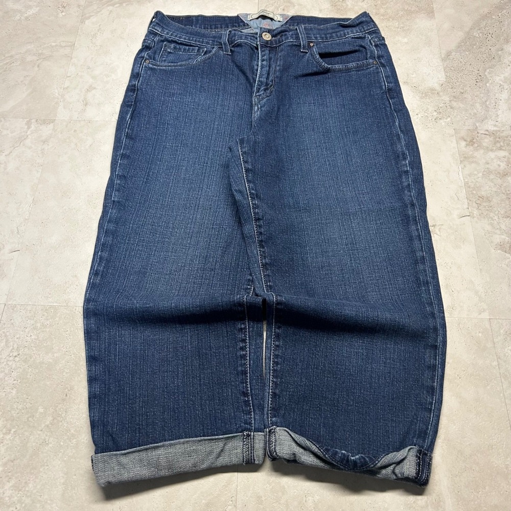 Levi's Straight Leg Jeans Dark Wash Blue Women Size 10 Stretch Denim Casual